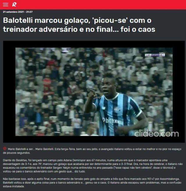 Avrupa'dan Güney Amerika kıtasına kadar bu olay konuşuluyor! Balotelli ve Sergen Yalçın, dünya manşetlerinde