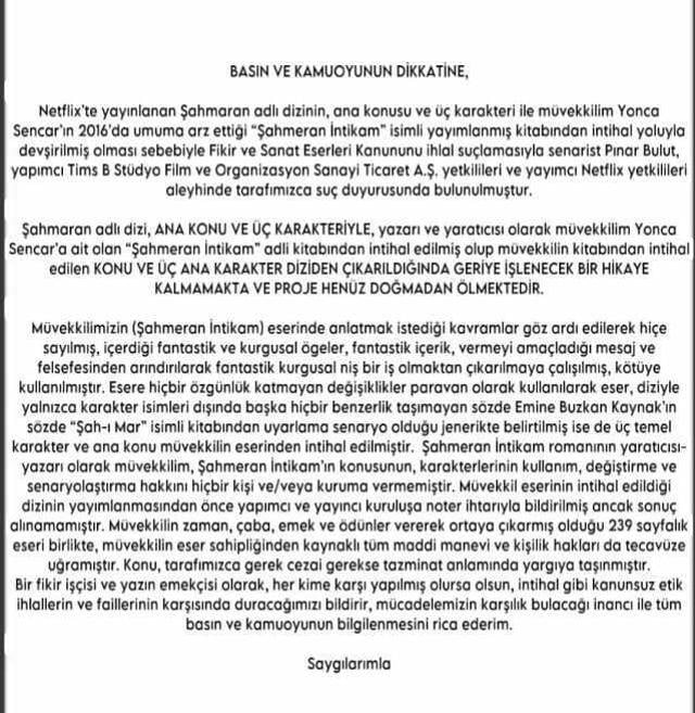 Yazar Yonca Sencar Şahmaran dizisi hakkında savcılığa suç duyurusunda bulundu: Kitabımdaki ana tema kullanıldı