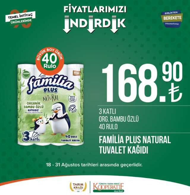 Tarım Kredi Market Kataloğu 18-31 Ağustos 2023: Tereyağ, peynir, bakliyat, çay ve pek çok üründe indirim var mı?