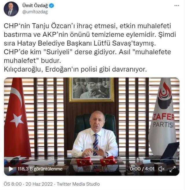 Ümit Özdağ'dan çok konuşulacak iddia: Tanju Özcan'ın ardından Lütfi Savaş'ın da CHP'den ihracı istenecek