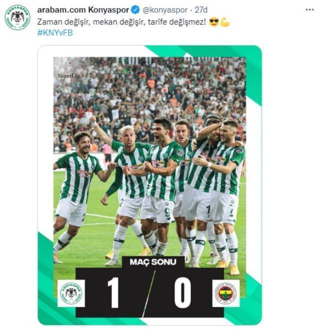 Fenerbahçe'yi yenen Konyaspor, Süper Lig tarihinde bir ilki başardı! Maç sonu olay paylaşım