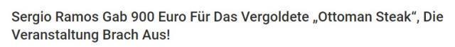 Ramos ve eşinin yediği 'Osmanlı Bifteği' olay oldu! Tek parçası 16 bin TL