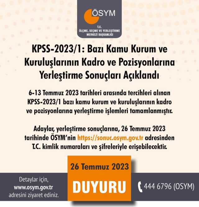 Son dakika KPSS yerleştirme sonuçları açıklandı mı 2023? KPSS yerleştirme sonuçları nereden öğrenilir? KPSS sonuçları sorgulama!