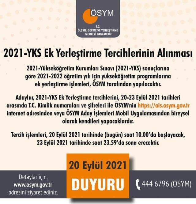 Ek tercihler ne zaman? YKS ek tercih ücreti nasıl yatırılır?