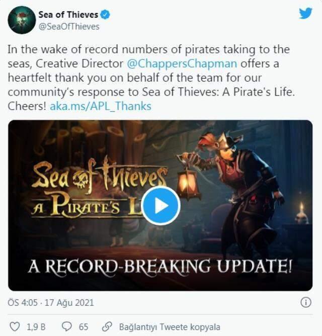 Sea of Thieves, Haziran 2021'de oyuncu rekoru kırdı!