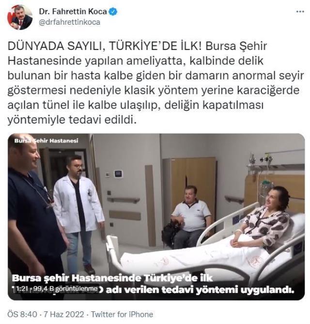 Bir hasta, Türkiye'de ilk kez uygulanan yöntemle ameliyat oldu