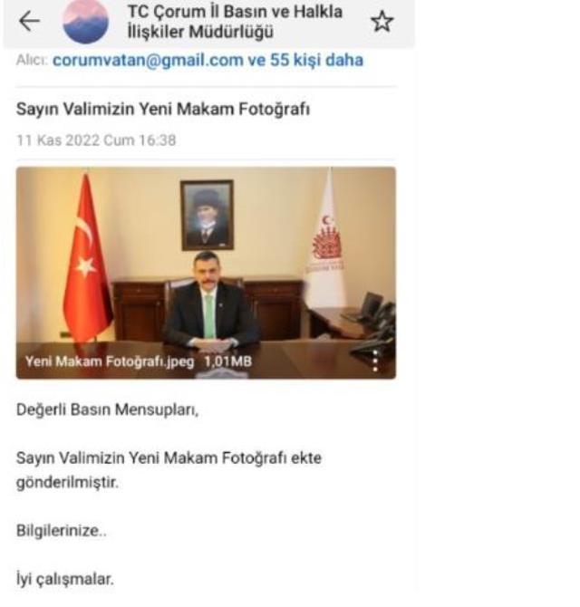 Çorum Valisi Mustafa Çiftçi, Cumhurbaşkanı Erdoğan'ın fotoğrafını makam odasından kaldırdı