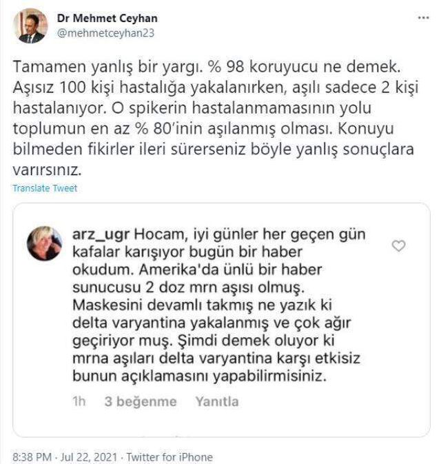 Prof. Mehmet Ceyhan yine takipçilerinden biriyle gerildi: Sayfamı tuvaletinin duvarı sandı herhalde