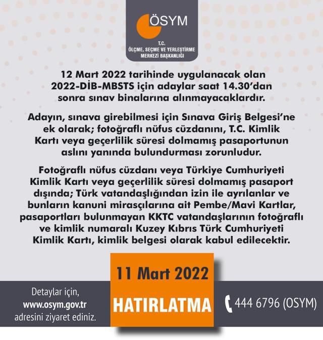 MBSTS sınavı iptal mi? YÖKDİL ve 2022 DİB MBSTS sınavları ertelendi mi?