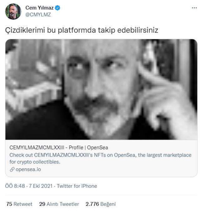 Cem Yılmaz NFT'leri satıldı mı, çizimlerine nereden bakılır, nasıl alınır? Cem Yılmaz NTF ne kadar, kaç TL? NTF nereden satın alınır?