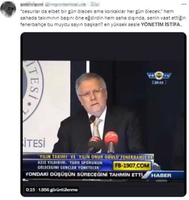 Sosyal medya yangın yeri! Ali Koç'un istifasını isteyenler Aziz Yıldırım'a seslendi