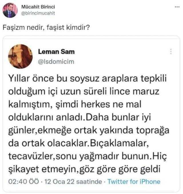 Leman Sam'ın attığı tweet sosyal medyayı ayağa kaldırdı