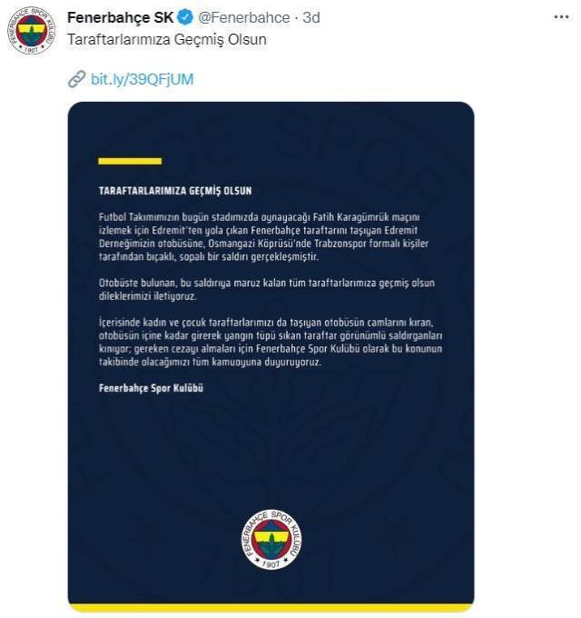 Trabzonspor taraftarı çoluk çocuk dinlemedi! Fenerbahçelilerin olduğu otobüsün içine yangın tüpü sıktılar