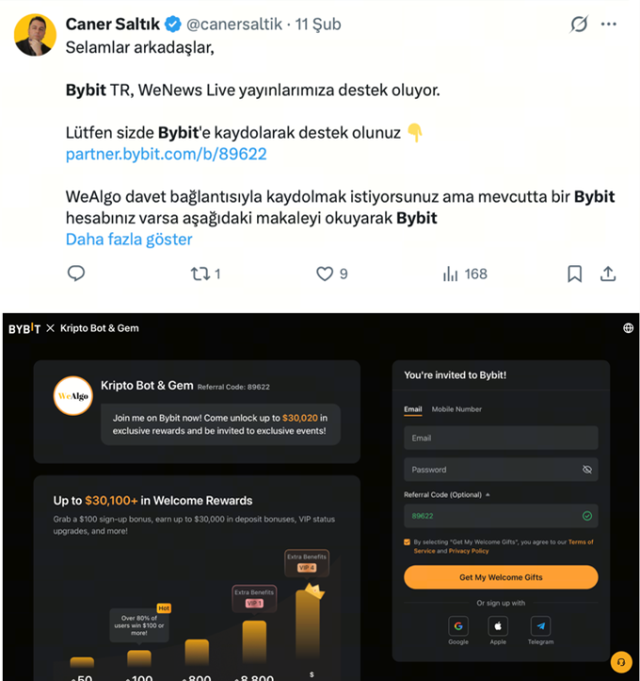 Yasak dinlemiyorlar: Bybit, Türk fenomenlerle referans programına devam ediyor