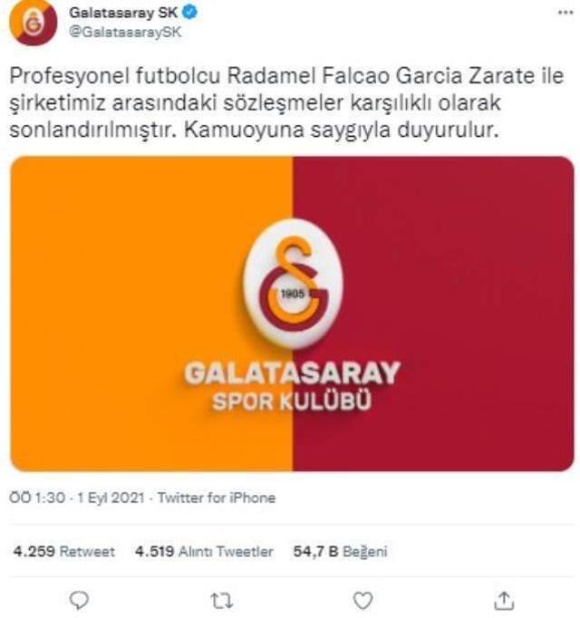 Galatasaray taraftarı gece yarısı bayram yaptı! Falcao resmen gitti, yerine Halil geldi