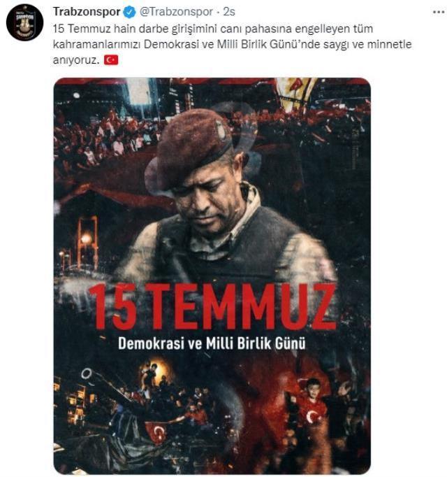 O kara gece yaşanalı 6 yıl oldu! Süper Lig devleri 15 Temmuz'u unutmadı