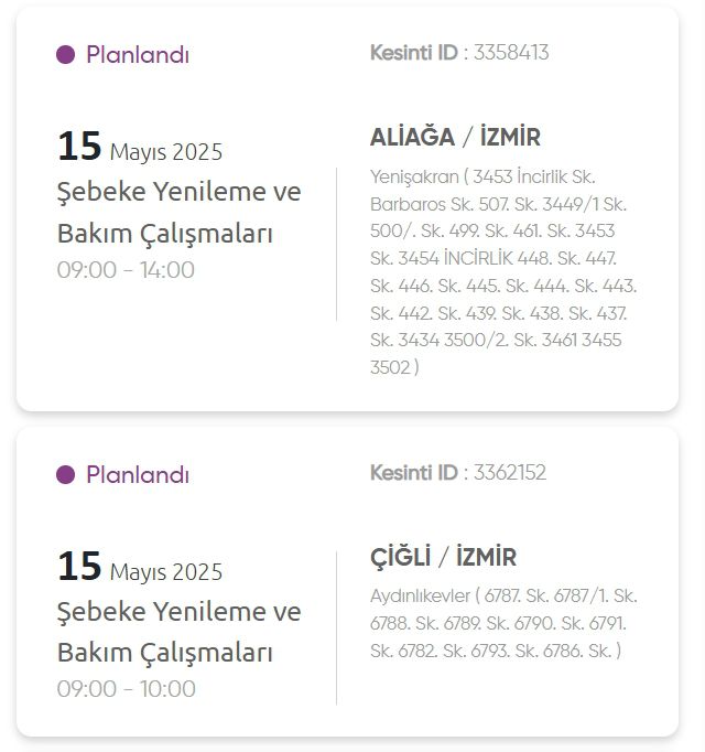 İzmir GEDİZ elektrik kesintisi! 15 Mayıs İzmir'de elektrik kesintisi ne zaman bitecek, elektrikler ne zaman gelecek?