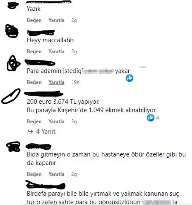 200 euro ile sigarasını yaktı, tüm şehirden tepki aldı