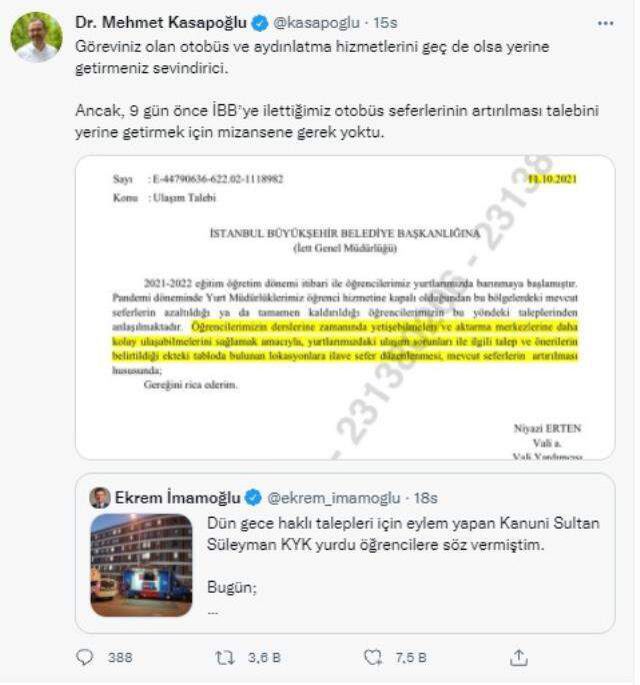 KYK yurtlarında kalan öğrencilerin, yüksek kotalı internet talebine İmamoğlu'ndan yanıt: Bakanlık onay versin halledeyim