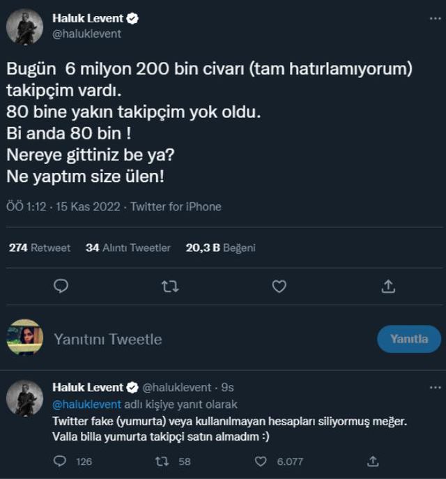 Bir anda onlarca takipçi kaybeden Haluk Levent isyan etti: Ne yaptım size ülen