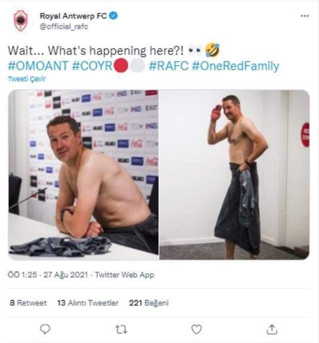 'Avrupa Ligi'nde tur atlarsak çıplak dolaşacağım' dedi, sözünü tuttu! İşte Anwerp'in çılgın hocası