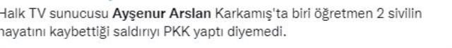 Halk TV'de Ayşenur Arslan'dan tepki çeken ifadeler: Harekat olmasaydı Karkamış'a roket düşmezdi