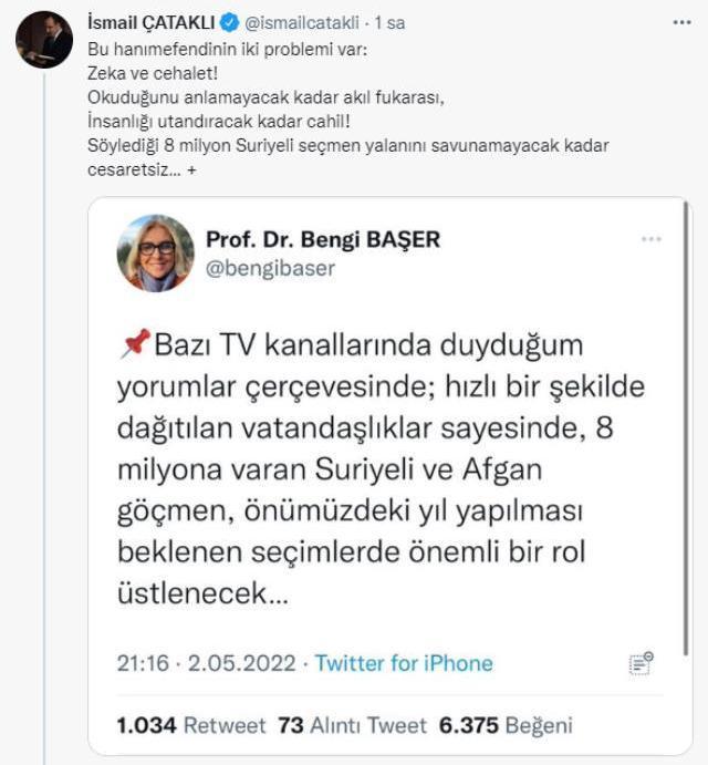 İçişleri Bakanlığı'ndan Prof. Dr. Bengi Başer'in '8 milyon göçmene oy kullandırılacak' iddiasına çok sert yanıt