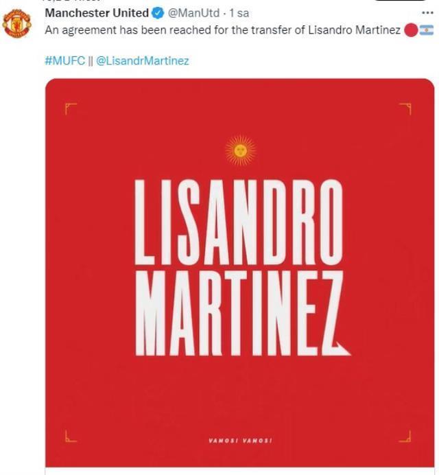 Lisandro Martinez, Manchester United'da! Ajax'a 57 milyon euro ödediler