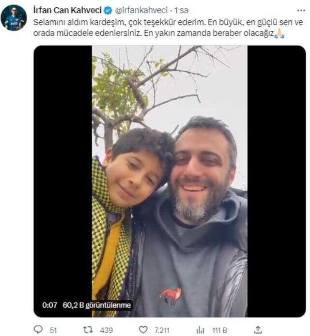 İrfan Can Kahveci'den minik depremzedeye cevap: Yakın zamanda beraber olacağız