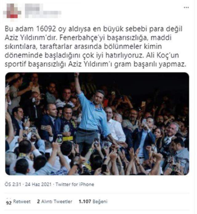 Bugün sosyal medyanın zirvesine çıkan Aziz Yıldırım'ın sözlerine tepki yağdı