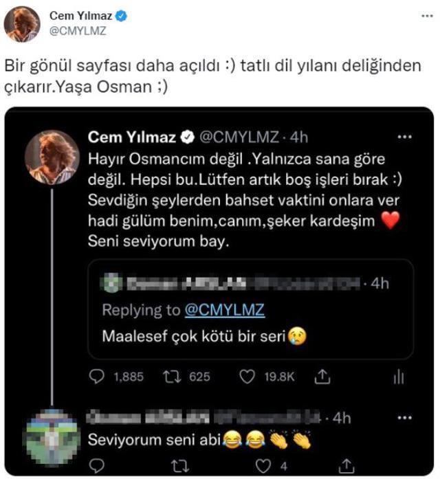 Cem Yılmaz'dan 'Erşan Kuneri kötü' diyen takipçisine cevap: Boş işleri bırak gülüm