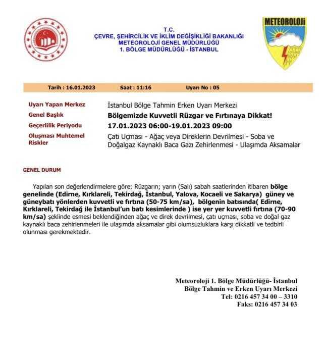 İstanbullular bu tarihe dikkat! Valilik'ten kuvvetli fırtına uyarısı