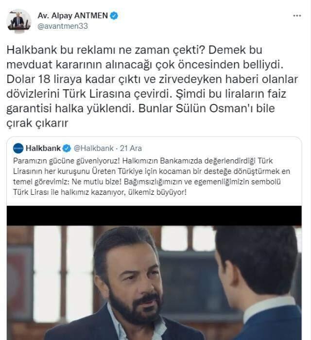 Halkbank'ın 'Kur korumalı TL vadeli mevduat' sistemiyle ilgili tartışma yaratan reklamı Meclis gündeminde