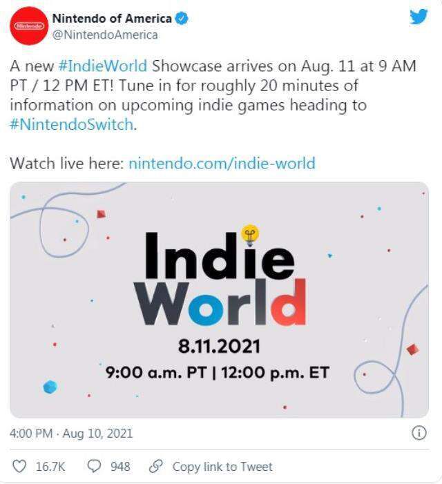 Nintendo Indıe World etkinliği bugün gösterime giriyor!