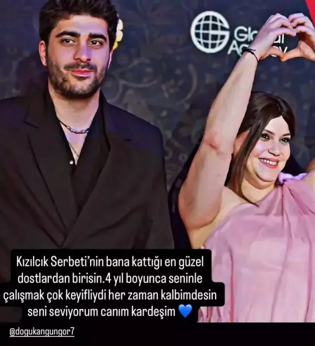 Diziden apar topar çıkarılan Doğukan Güngör'e mesai arkadaşından destek
