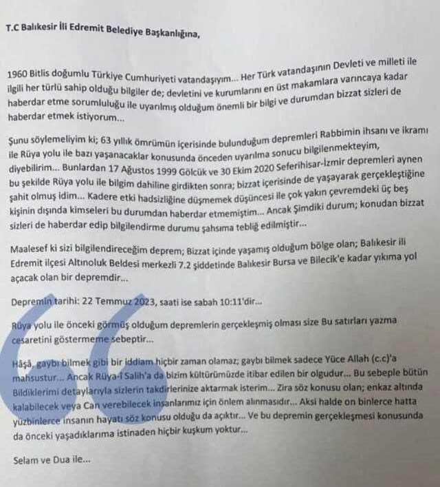 22 Temmuz'da deprem mi olacak? Yarın Balıkesir'de (Edremit) deprem mi olacak?
