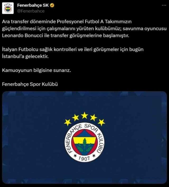 Bonucci saat kaçta İstanbul'a inecek? BONUCCİ FENERBAHÇE'DE! Bonucci ne zaman geliyor?