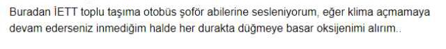 Halk, İETT şoförlerinin klima açmamasından dertli! Sosyal medyada veryansın ettiler