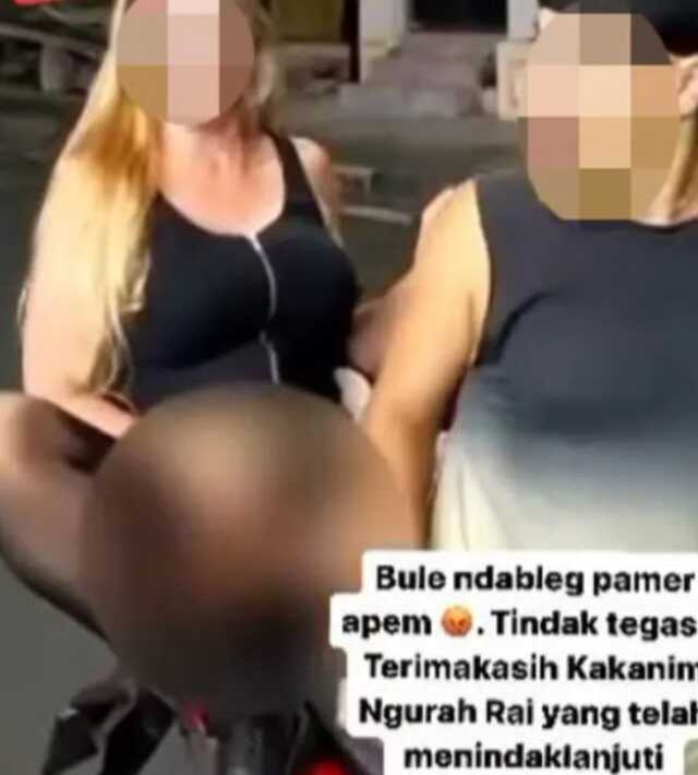 Bali'de motosiklet üzerinde cinsel organını gösteren Danimarkalı turist kadın tutuklandı