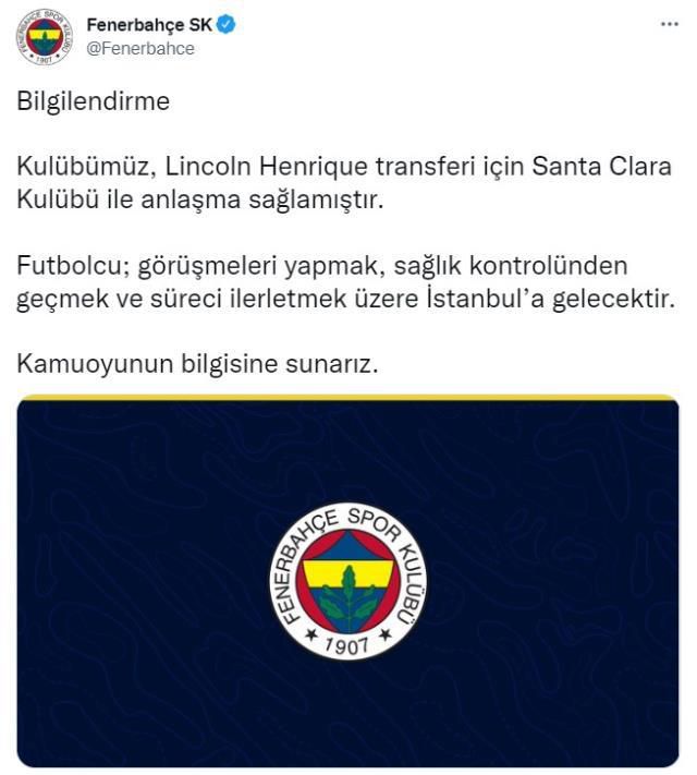 Lincoln Henrique kimdir? FB'nin yeni transferi Lincoln kimdir, kaç yaşında, nereli, hangi mevkide oynuyor, forma numarası ne, hangi takımlarda oynadı?