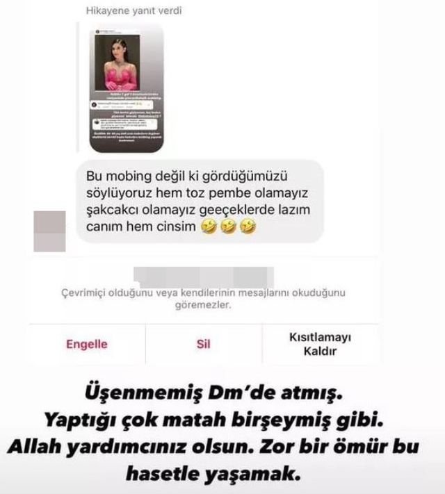 Kurretülayn Matur 'Memen yok' diyen takipçisine iç çamaşırı bedenine kadar söyleyerek cevap verdi