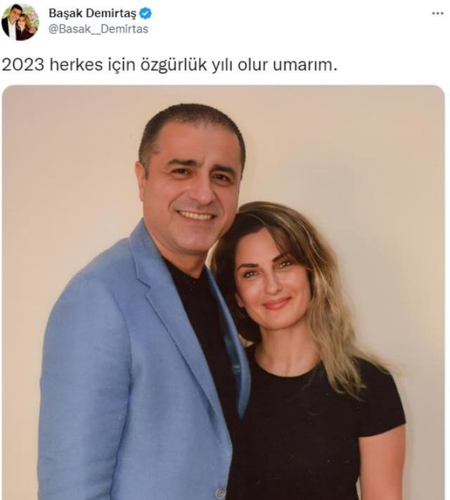 Başak Demirtaş, cezaevindeki eşiyle fotoğraf paylaştı! 2023 için tek temennisi var