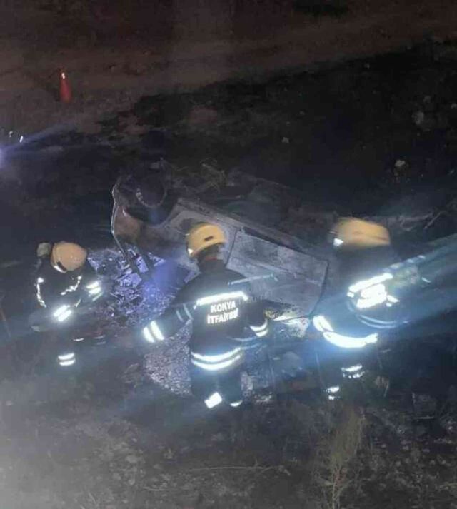 Katliam gibi kaza! Şarampole uçan otomobildeki 4 kişi yanarak can verdi