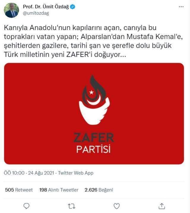 Zafer Partisi nedir? Kurucusu kimdir? Zafer Partisi üyeleri kimler?