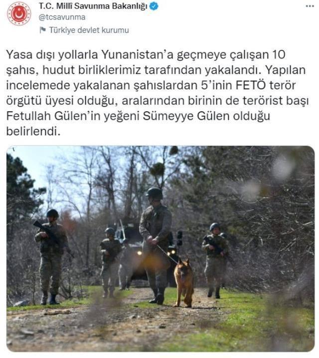 Son Dakika! Yasa dışı yollarla Yunanistan'a geçmeye çalışan 10 kişi yakalandı! Aralarında FETÖ elebaşı Gülen'in yeğeni de var