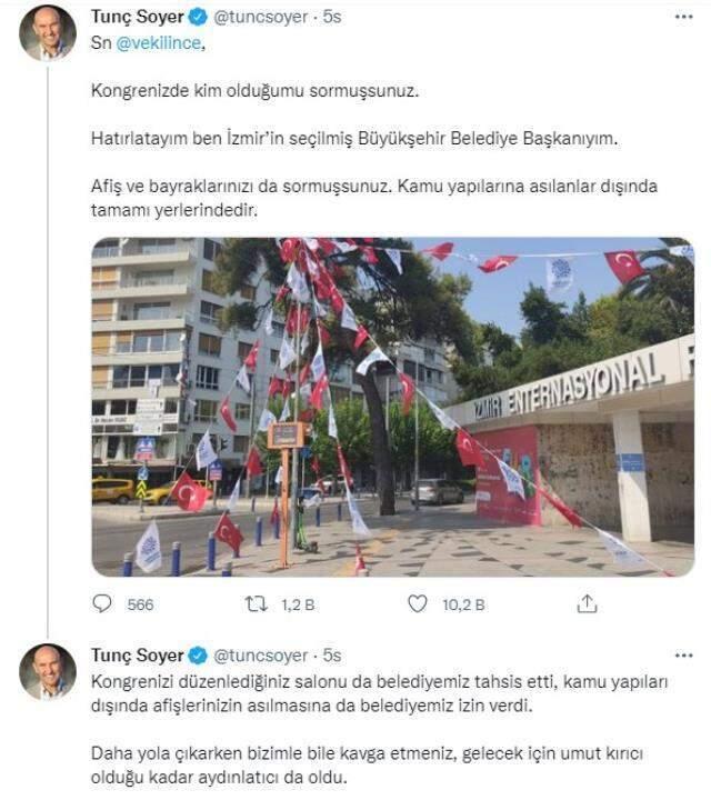 Muharrem İnce ile Tunç Soyer'in afiş kavgası büyüyor! Twitter üzerinden atışıyorlar