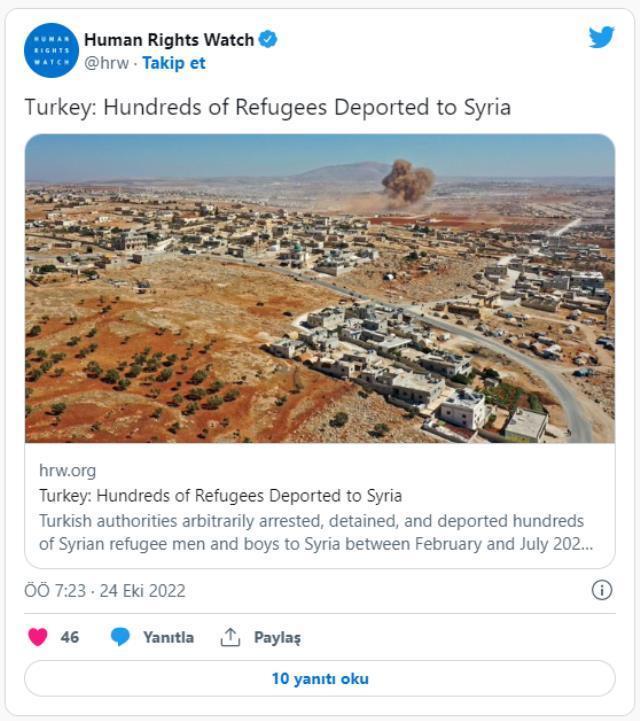 İnsan Hakları Gözlemevi'nden skandal Türkiye raporu: Suriye'nin kuzeyini mülteci çöplüğüne dönüştürmeye çalışıyorlar