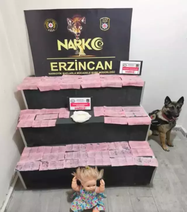 Erzincan'da Oyuncak Bebekten Uyuşturucu Çıktı