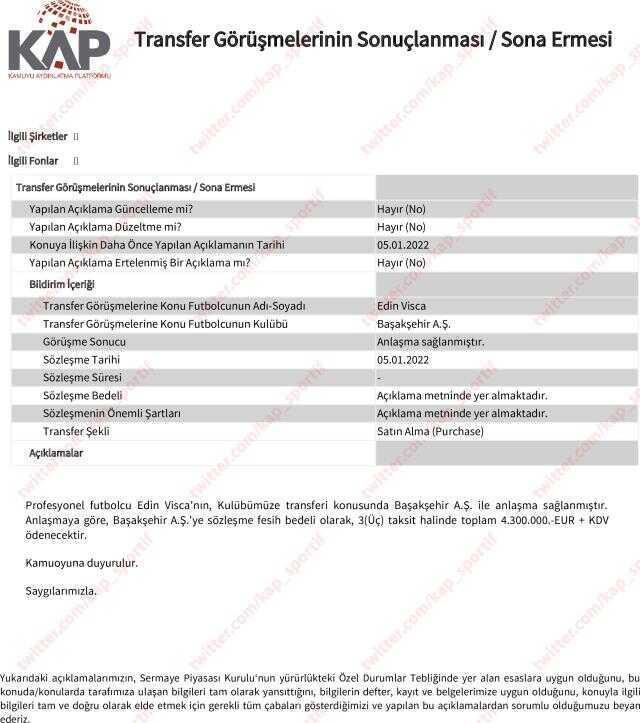 Son Dakika: Edin Visca resmen Trabzonspor'da! Taraftarları heyecanlandıran bir mesaj var