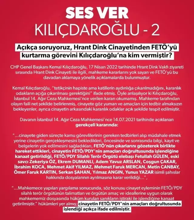 Bakan Soylu: FETÖ'yü kurtarma görevini Kılıçdaroğlu'na kim vermiştir?